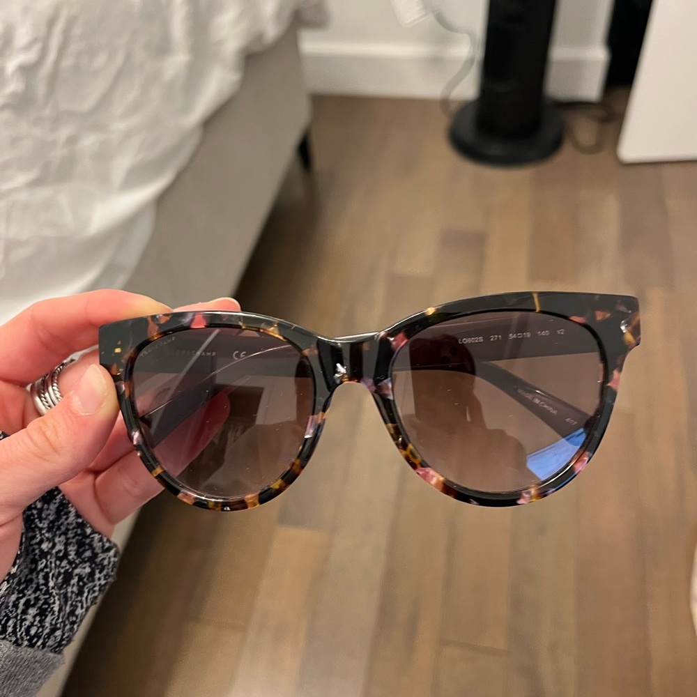 LONGCHAMP SUNGLASSES - 54mm gradient lens cat eye sunglasses in Havana multi - Picture 2 of 5